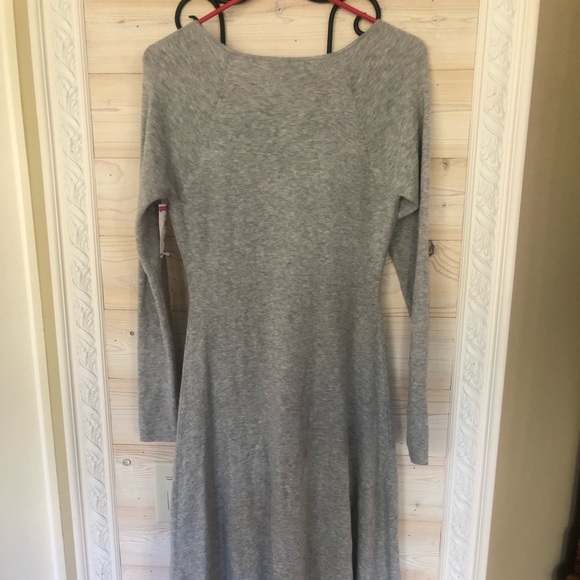 Rachel Parcell Sweetheart Knot Long Sleeve Gray Dress - Picture 8 of 9